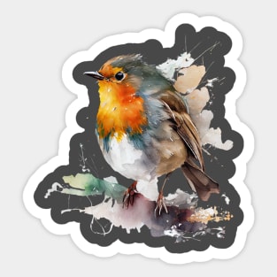 Robin Bird Watercolor 8.0 Sticker